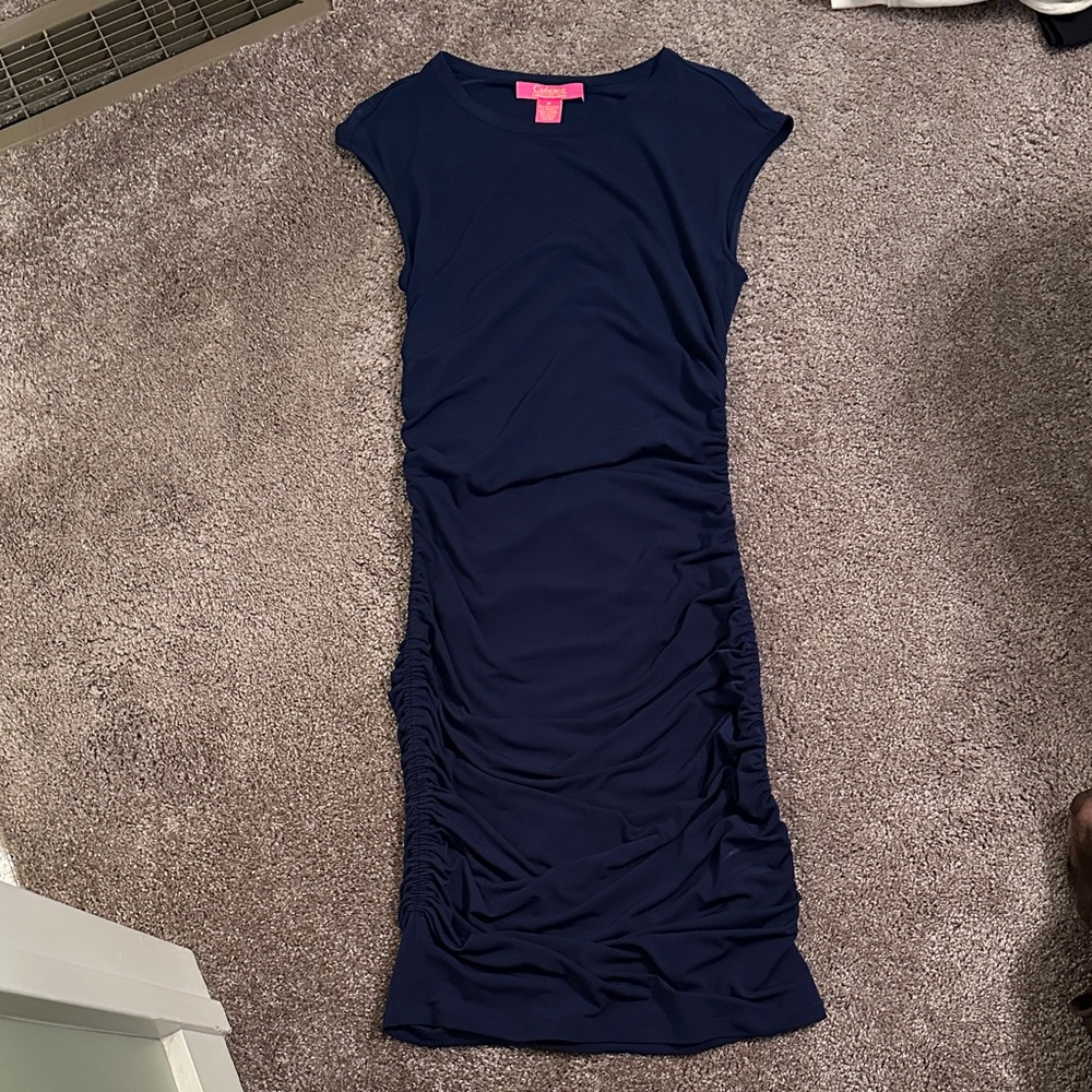 Catherine Malandrino Navy Midi Dress